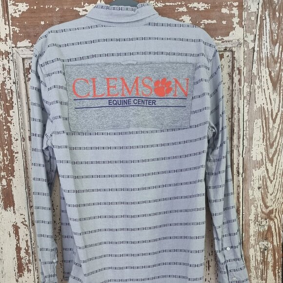 unique Flannel with Patch on the back, M, Clemson - Picture 1 of 6